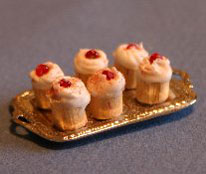 Dollhouse Miniature Cupcakes, Vanilla
